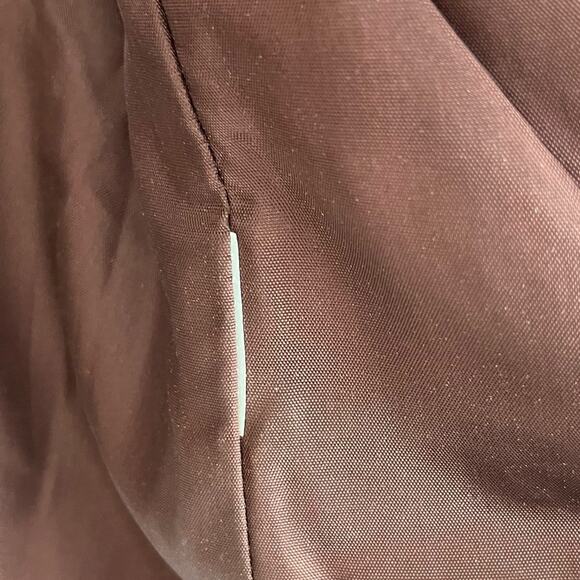 Vintage 80s Tailored Blazer Short Waist Brown Velvet One Button Preppy Academia - Picture 6 of 7